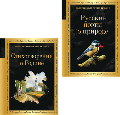 Набор художественных книг Эксмо Родина моя. Русские поэты о природе. Стихотворения о Родине (9785042395840)
