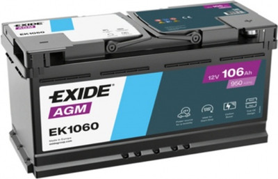 Автомобильный аккумулятор Exide AGM 950A R+ / EK1060 (106 А/ч)