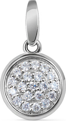 Подвеска из белого золота Кристалл CI93600226773