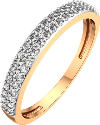 Кольцо из розового золота ZORKA 2D00249.14K.R.ZZ (р.17, с бриллиантом)