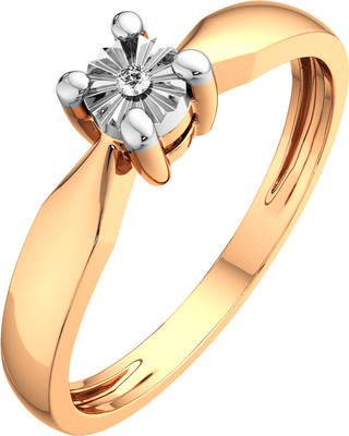 Кольцо из комбинированного золота ZORKA 2D00355.14K.B (р.16, с бриллиантом)