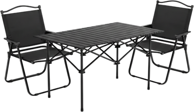 Комплект складной мебели Coyote Стол HYK CZ-95 + Кресло TOS KMT-L2 (2шт, 79x50x51, черный)