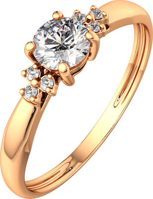 Кольцо из розового золота ZORKA 210654.14K.R (р.18.5, с фианитами)