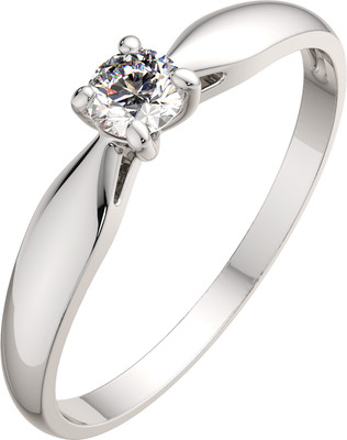 Кольцо помолвочное из белого золота ZORKA 210658.14K.W (р.15.5, с фианитом)