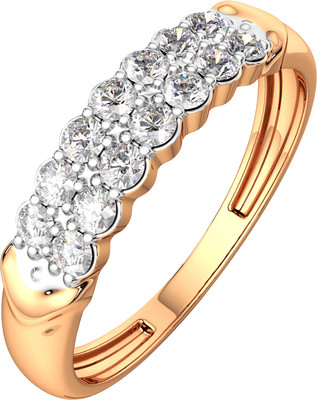 Кольцо из розового золота ZORKA 210837.14K.R (р.20.5, с фианитами)