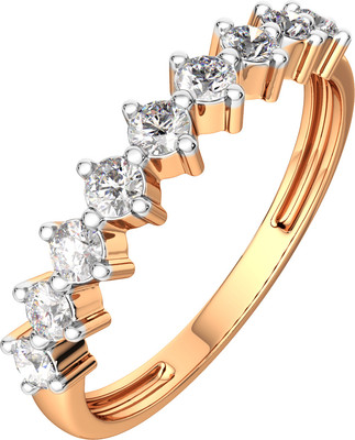 Кольцо из розового золота ZORKA 2101279.14K.R.ZZ (р.18, с фианитами)