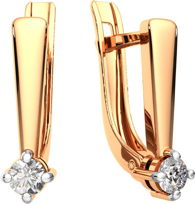 Серьги из розового золота ZORKA 3101076.14K.R.ZZ (с фианитами)