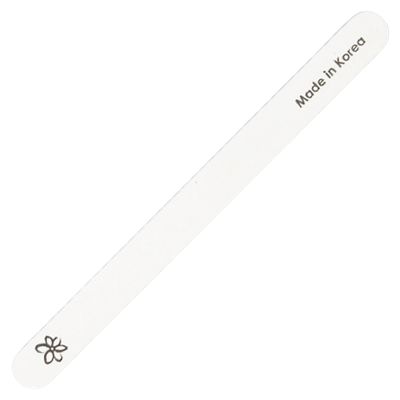 Пилка для ногтей IRISK овальная #180/180 17.5x1.5x0.4см (белый)