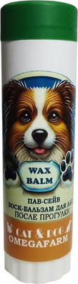 Средство для ухода за лапами животных Омегафарм Воск-бальзам Пав-Сэйв после прогулки (50г)