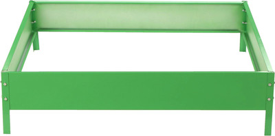 Грядка модульная GREENGO Клумба оцинкованная Квадро 100x100x15 см (зеленый)