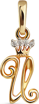 Подвеска из желтого золота Кристалл CL41400226773 (с фианитом)