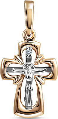 Подвеска из желтого золота Кристалл CN20100226773 (с фианитом)