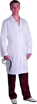 Халат рабочий Кукамед Мужской ХАЛ-102 (р.44-46/182-188, белый)