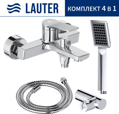 Смеситель Lauter Silk 21СК6572С + 21СКFG80101C + 21S00103 + 21CKFS90120