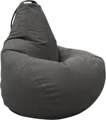 Бескаркасное кресло BeanBag Груша XXXL / GVPZ-130x95 (искусственная замша 20 Grey)