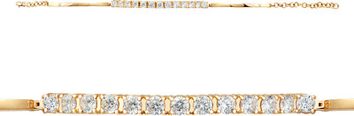 Браслет из желтого золота Кристалл CM26600226773 (20см, с фианитом)