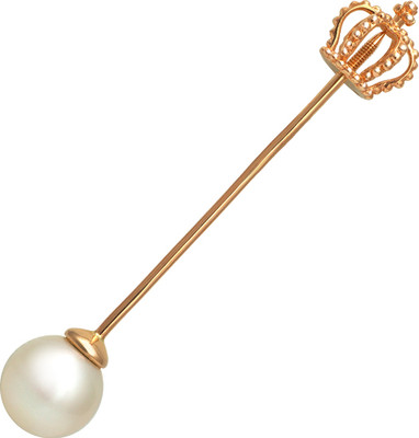 Брошь из желтого золота Кристалл CH76800226773 (с жемчугом)