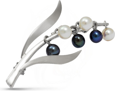 Брошь из белого золота Кристалл CM53400226773 (с жемчугом)