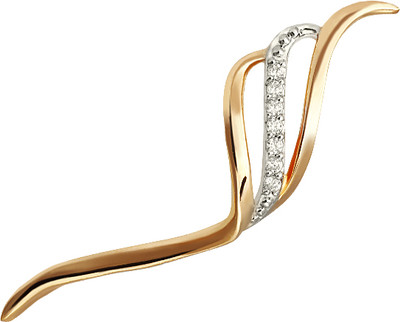 Брошь из желтого золота Кристалл CJ86100226773 (с фианитом)