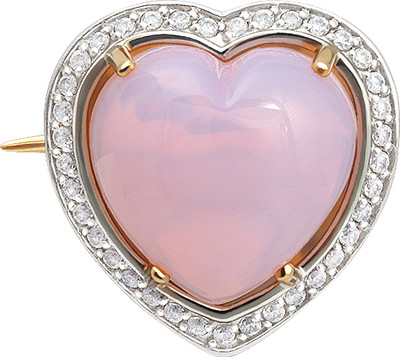 Брошь из желтого золота Кристалл CL95900226773 (с кварцем и фианитом)