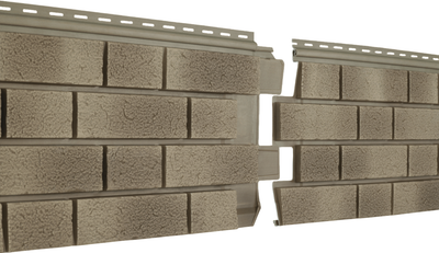 Сайдинг Ю-Пласт (ПВХ).0292.Н. Стоун-Хаус С-Лок Клинкер балтик (1.95м, пустыня)