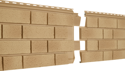 Сайдинг Ю-Пласт (ПВХ).0292.Н. Стоун-Хаус С-Лок Клинкер балтик (1.95м, светлая медь)