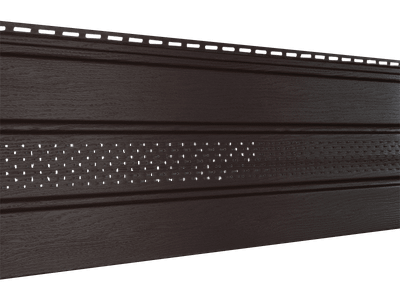 Софит для крыши Ю-Пласт (ПВХ).0300.Н. Перфорированный частично 497С (3м, коричневый)