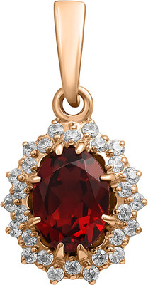Подвеска из желтого золота Кристалл CP59000226773 (с гранатом и фианитом)