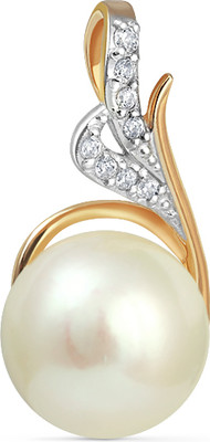 Подвеска из желтого золота Кристалл CJ13500226773 (с жемчугом и фианитом)