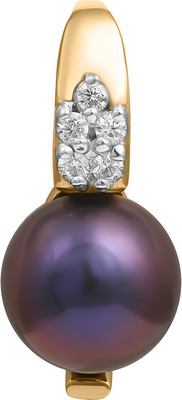 Подвеска из желтого золота Кристалл CN51300226773 (с жемчугом и фианитом)