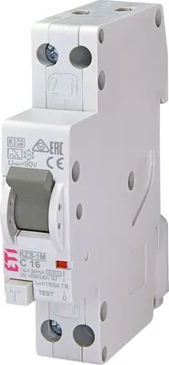 Дифференциальный автомат Eti KZS-1M C 16/0.03 тип A 6kA / 002175224