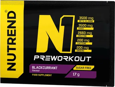 Предтренировочный комплекс Nutrend N1 (17г, черная смородина)