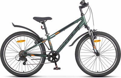 Велосипед STELS Turbo 420 V 24 2026 (12, темно-зеленый, разобранный, в коробке)