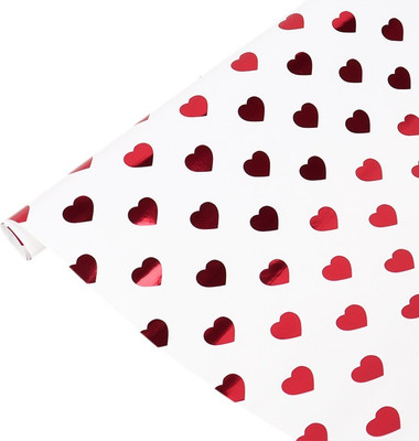 Набор бумаги для оформления подарков Darvish Красные сердца / DV-15886 (3шт)