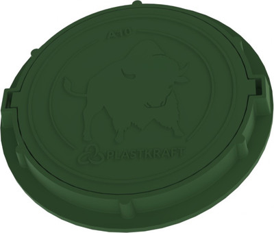 Люк канализационный PLASTKRAFT А10 h60/21 (зеленый)