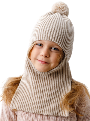 Балаклава детская Amarobaby Joy / AB-OD25-JY16/03-54 (р.54-56, бежевый)