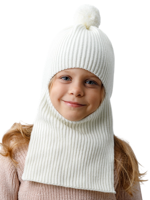 Балаклава детская Amarobaby Joy / AB-OD25-JY16/33-54 (р.54-56, молочный)