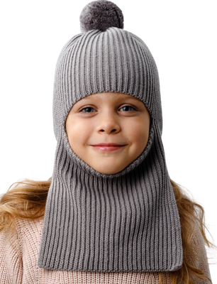 Балаклава детская Amarobaby Joy / AB-OD25-JY16/11-54 (р.54-56, серый)