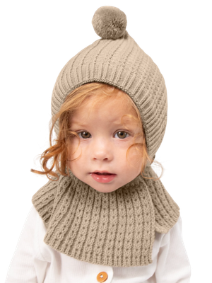 Балаклава детская Amarobaby Bonny / AB-OD25-BON16/03-42 (р.42-44, бежевый)