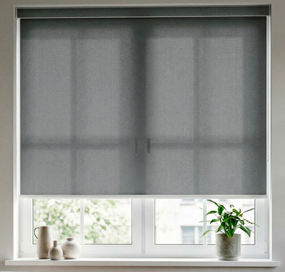 Рулонная электроштора Эскар Plain 180х200 / 88804 (серый)