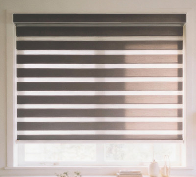 Рулонная электроштора Эскар День-ночь 220х200 / 88815 (серый)