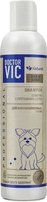 Шампунь для животных Doctor VIC С протеинами шелка для короткошерстных собак (250мл)