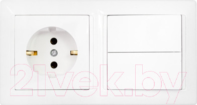 Блок выключатель+розетка Bylectrica Стиль 2В-РЦ-693