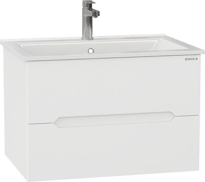 Тумба с умывальником Onika Айленд 70 107063 + Керамин Бергамо Нова 70 ФС с/о (фаянсовый, белый)