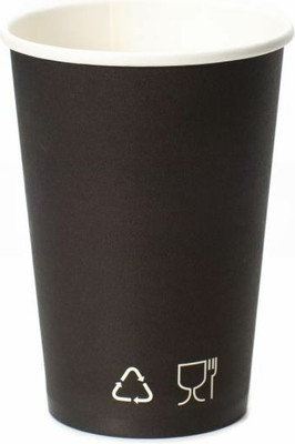 Набор бумажных стаканов Суперпак 250мл (50шт, черный)