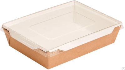 Набор одноразовых контейнеров Суперпак ОрSalad 1л с прозрачной крышкой 220x160x55 (50шт)