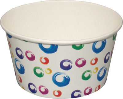 Набор одноразовых контейнеров Суперпак бумажные Шарики 395мл (38шт)