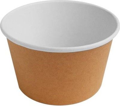 Набор одноразовых контейнеров Суперпак бумажные крафт Д=121мм 500мл (50шт, белый)