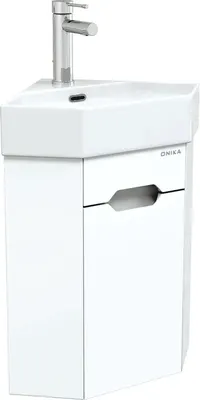 Тумба с умывальником Onika Айленд 35 подвесная 103502 + Sanita Luxe Line / LIN35SLWB01