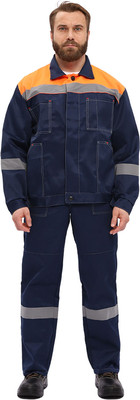 Комплект рабочей одежды УРСУС Легион КОС817-003 (темно-синий/оранжевый, 56-58/170-176)